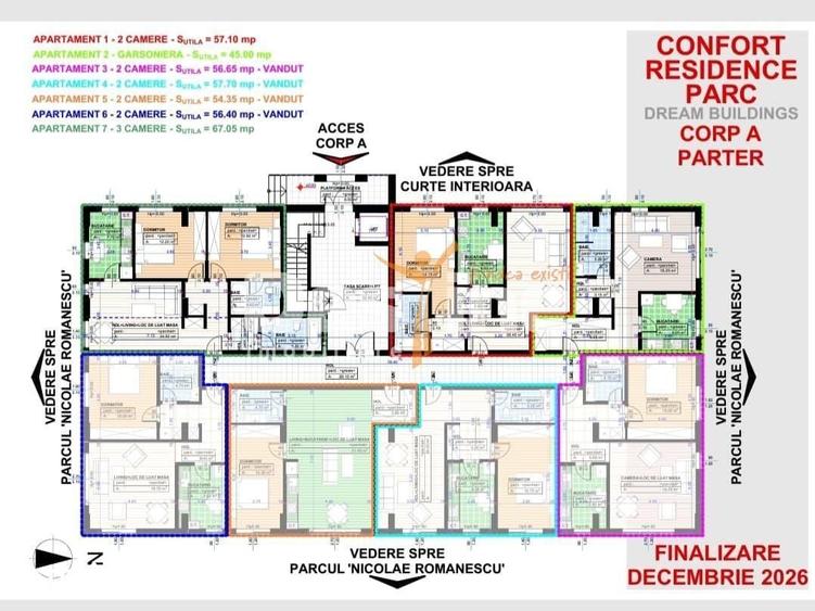 Apartament cu 2 camere decomandat în Șimnicu de Sus