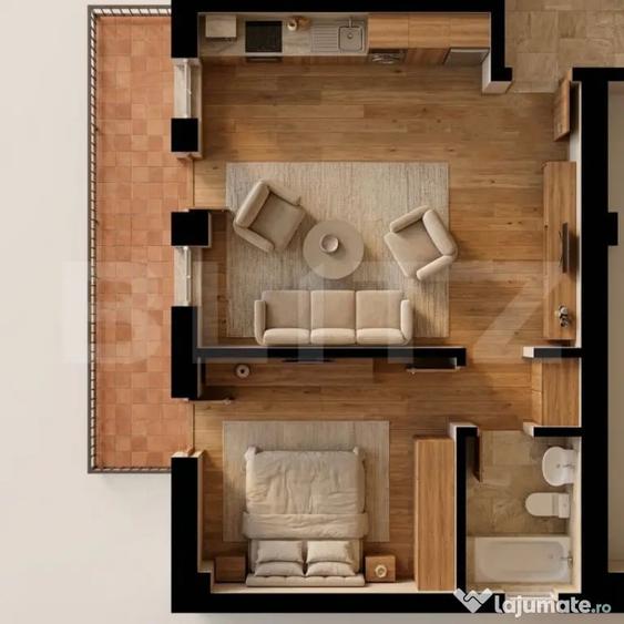 Apartament cu 2 camere decomandat în Central