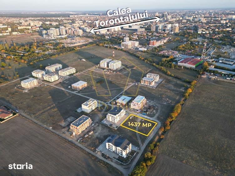 Teren de 1437 mp, în Torontalului