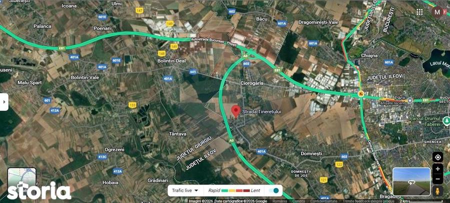 Teren de 1000 mp, în Ciorogârla