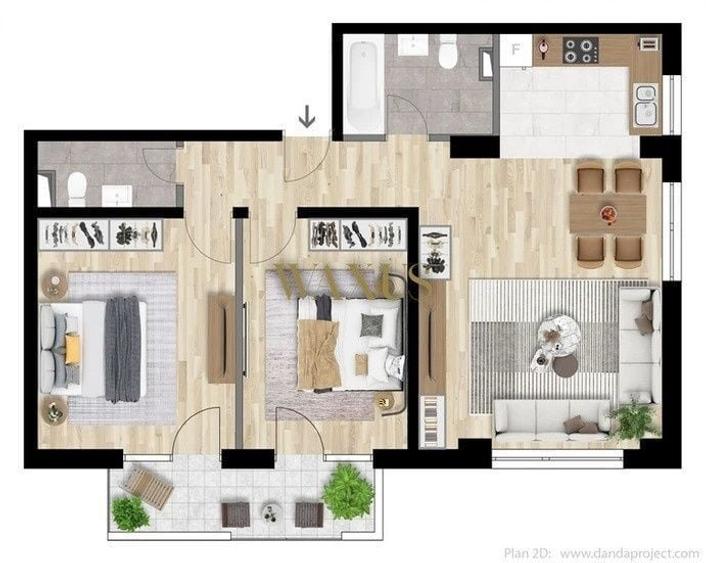 Apartament cu 3 camere în Mărăști