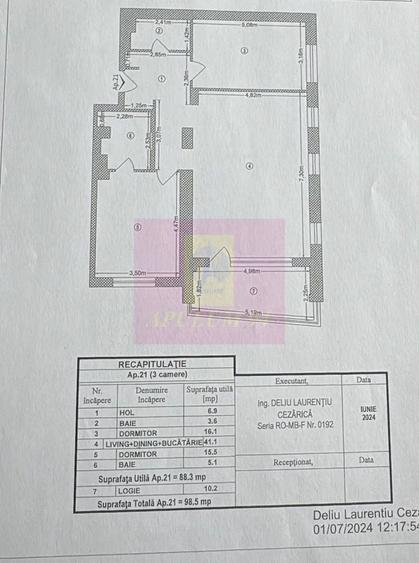 Apartament cu 3 camere decomandat în Vitanul Nou
