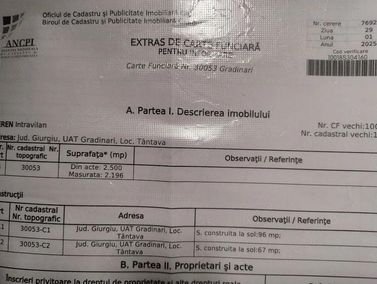 Casă cu Teren 2300 Mp în Tântava