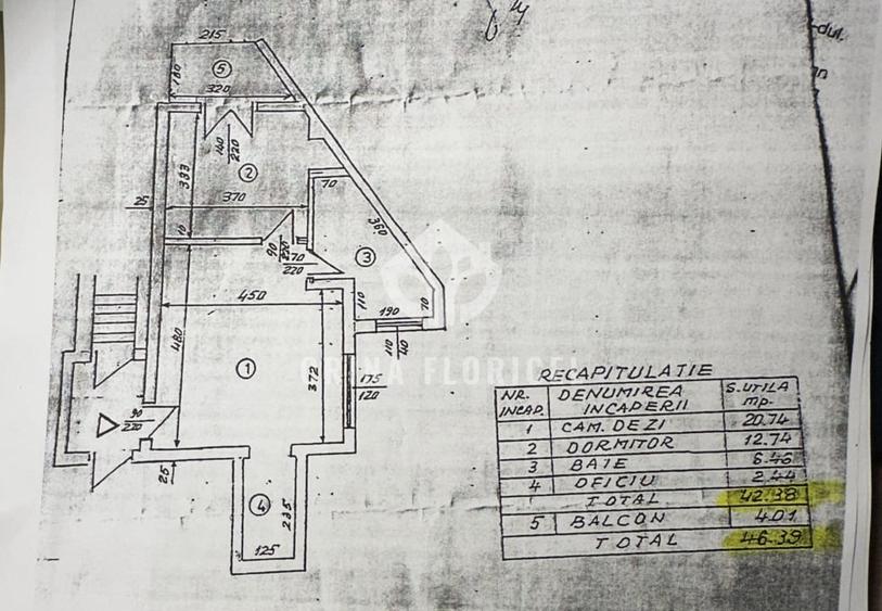 Apartament cu 2 camere semidecomandat, mobilat în Universitate