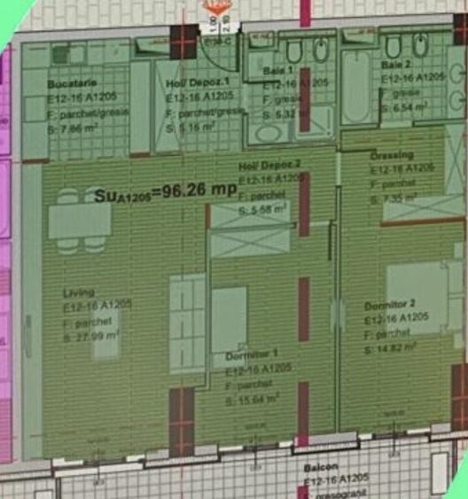 Apartament cu 3 camere decomandat în Vest