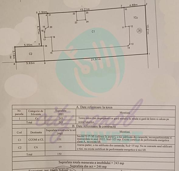 Casă individuală cu 7 camere cu Canalizare în Parcul Carol
