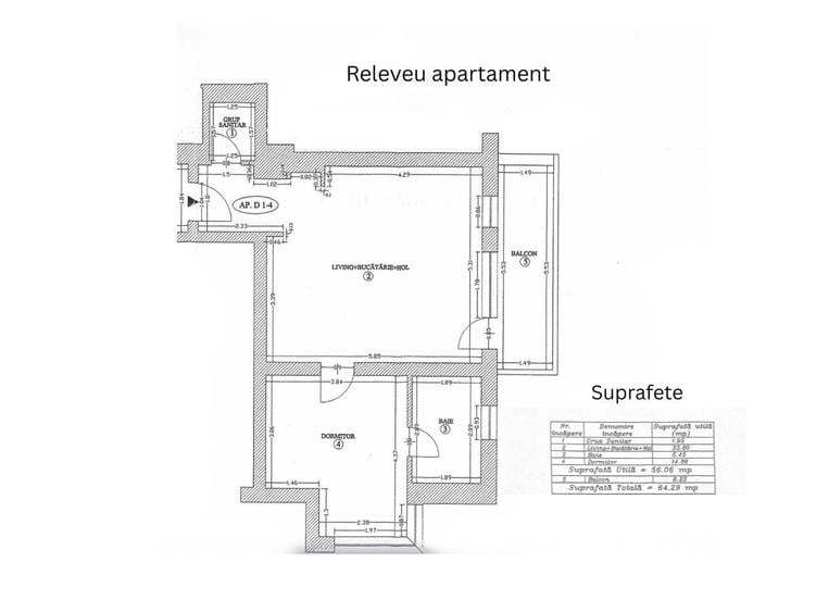 Apartament cu 2 camere în Est