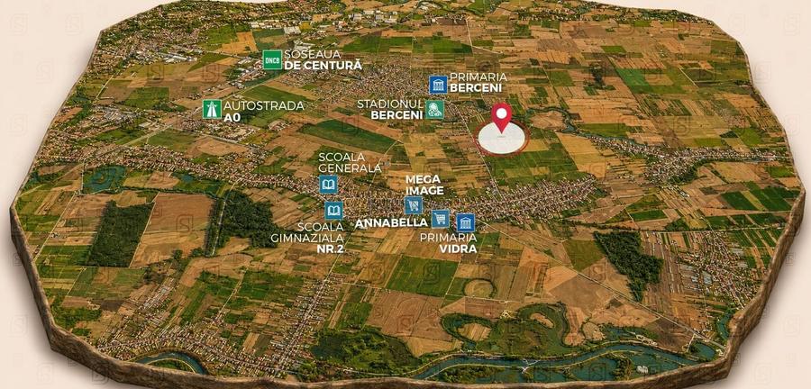 Teren vanzare, Berceni – Intrare Vidra, stradal Calea Bucuresti - 3