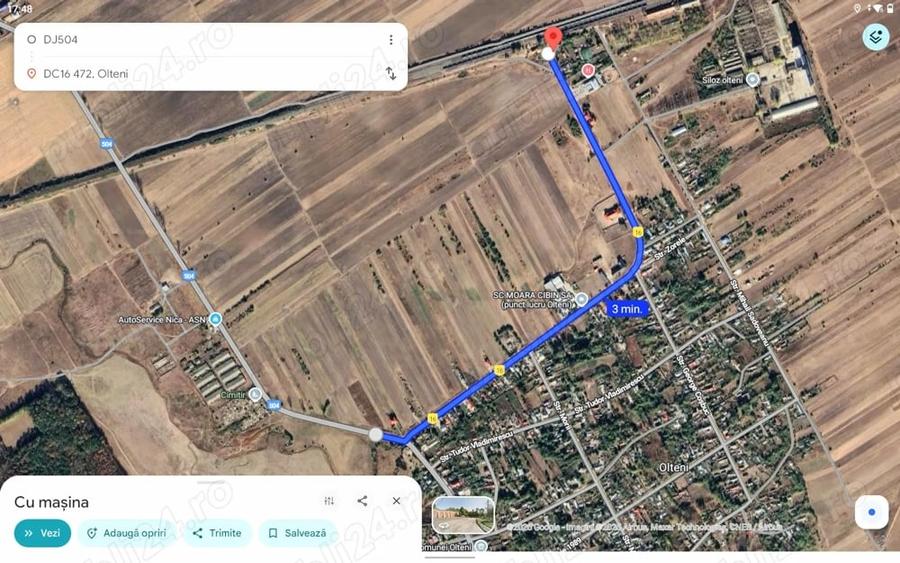 Teren de 3300 mp, în Olteni