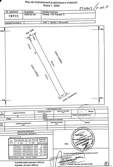 Teren Construcții intravilan de 4852 mp, în Centura Nord