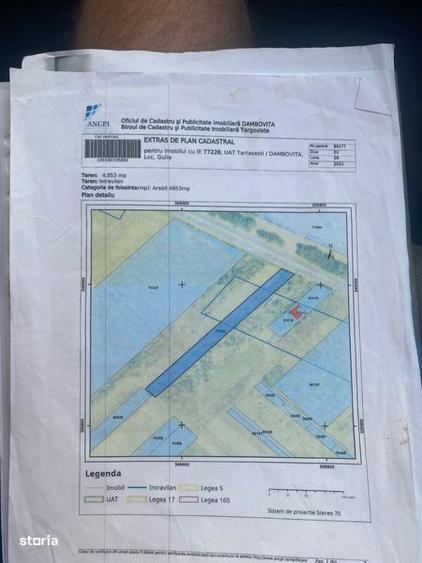 Teren de 4400 mp, în Tărtășești