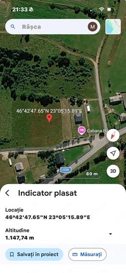 Teren de 1500 mp, în Râșca