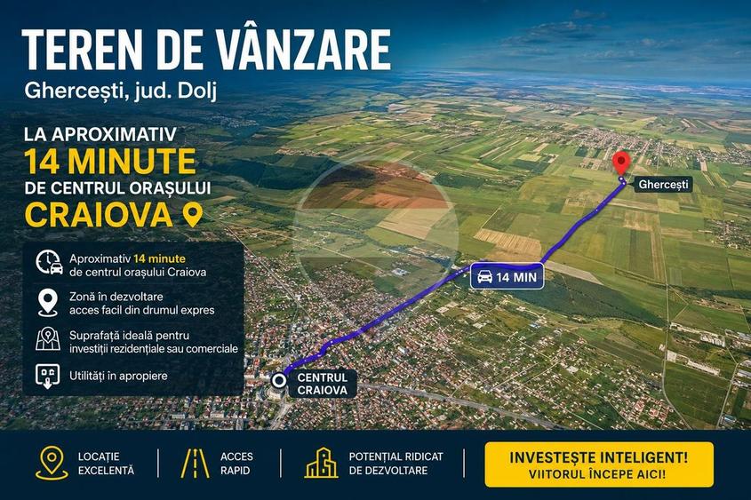 Teren Construcții intravilan de 560 mp, în Ghercești