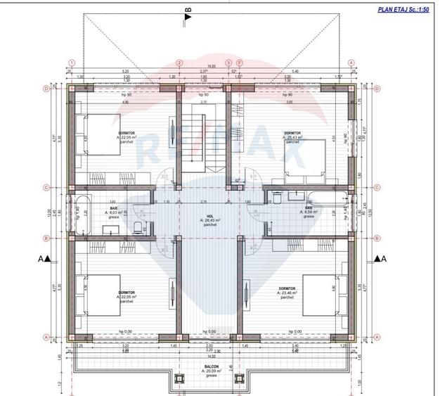 Casă cu 8 camere cu Teren 815 Mp în Central