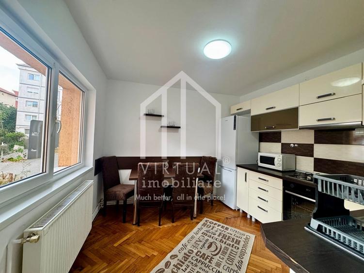 Apartament cu 3 camere semidecomandat, mobilat în Central