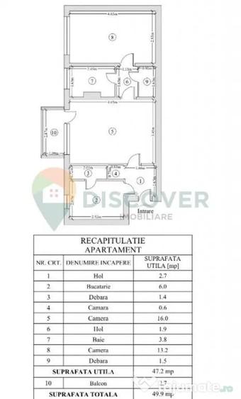 APARTAMENT 2 CAMERE ,ETAJ 1, TATARASI - 1