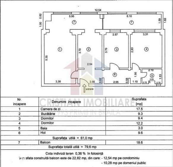 zona Spit.Judetean PARTER +Balcon 12m conf1 decomandat 3 cam 80 mp - 7