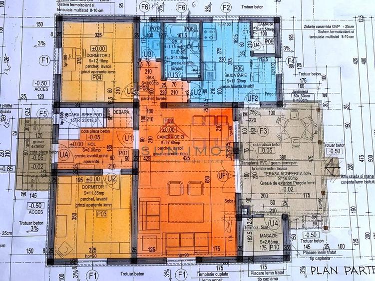 Casă individuală cu 6 camere cu Canalizare în Central