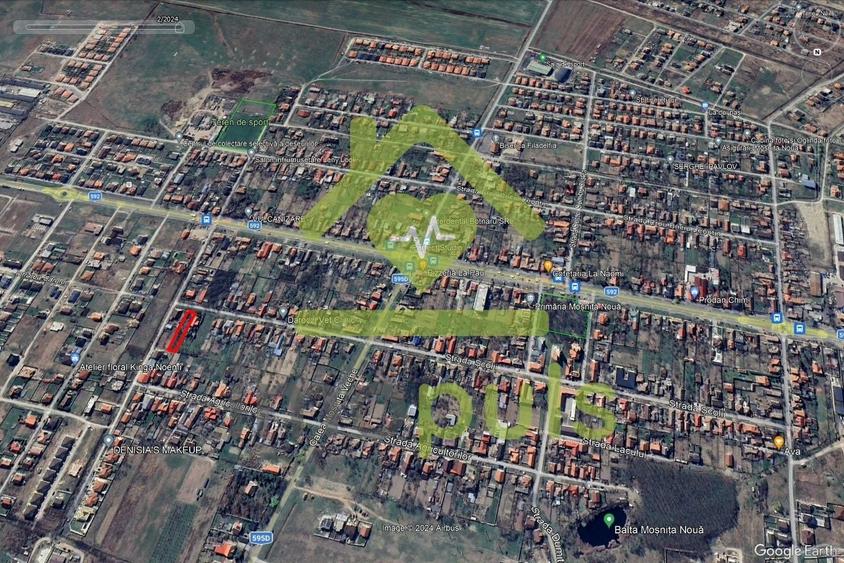 Teren Construcții intravilan de 1067 mp, în Moșnița Nouă