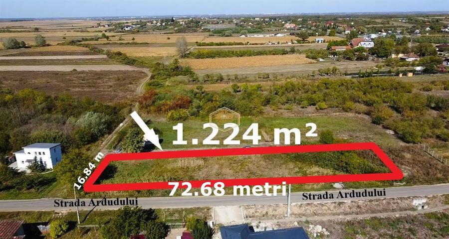 Teren Construcții intravilan de 1224 mp, în Sud