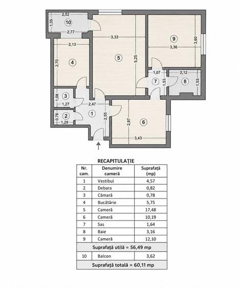 Vanzare 3 camere Dristor- Istriei - 1