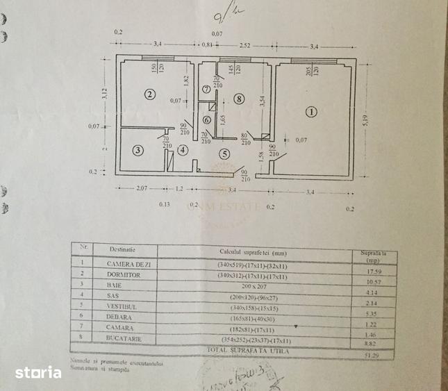 Apartament cu 2 camere decomandat în Militari