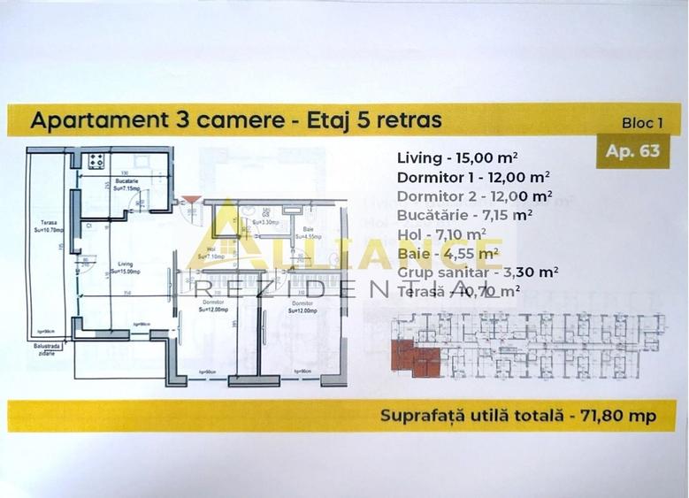 Apartament cu 2 camere decomandat în Metalurgiei