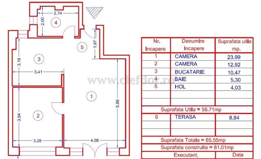 Apartament cu 2 camere semidecomandat, mobilat în Herăstrău