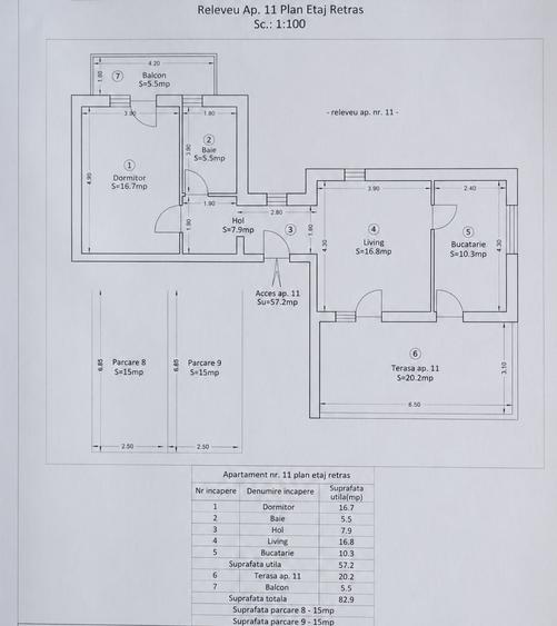 Apartament cu 2 camere decomandat, mobilat în Giroc