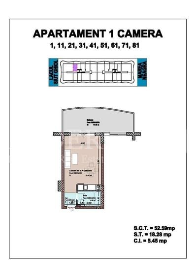 Apartament cu 3 camere în Mamaia