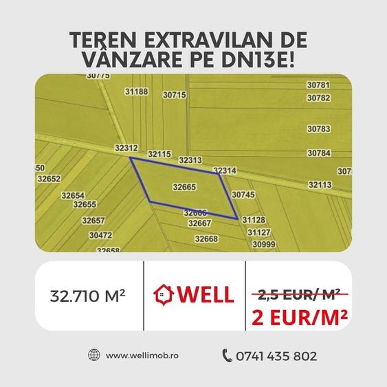 Teren intravilan de 32710 mp, în Periferie