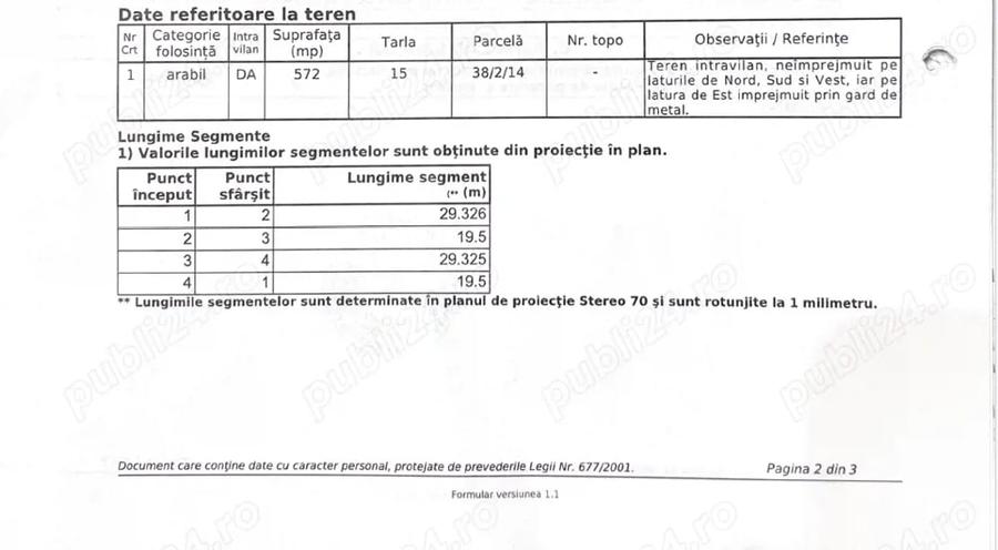 Teren de vanzare in Comuna Berceni, Ilfov 93 euro mp2 - 3