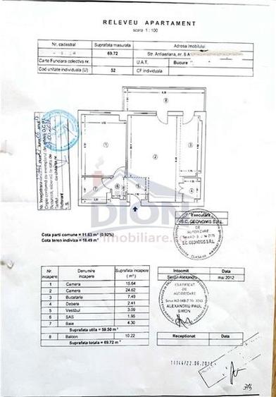Apartament cu 2 camere decomandat, mobilat în 13 Septembrie