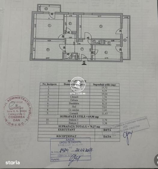 Apartament cu 3 camere decomandat în Lunca Cetățuii