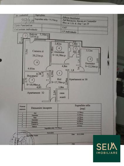 Apartament cu 3 camere decomandat în Central