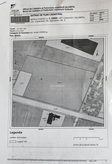 Teren de 43000 mp, în Căzănești