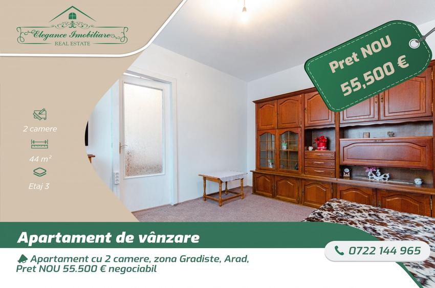 Apartament cu 2 camere semidecomandat, mobilat în Grădiște