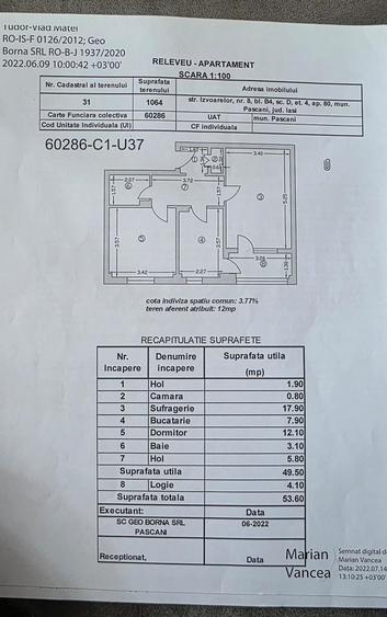 Apartament cu 2 camere decomandat în Nord