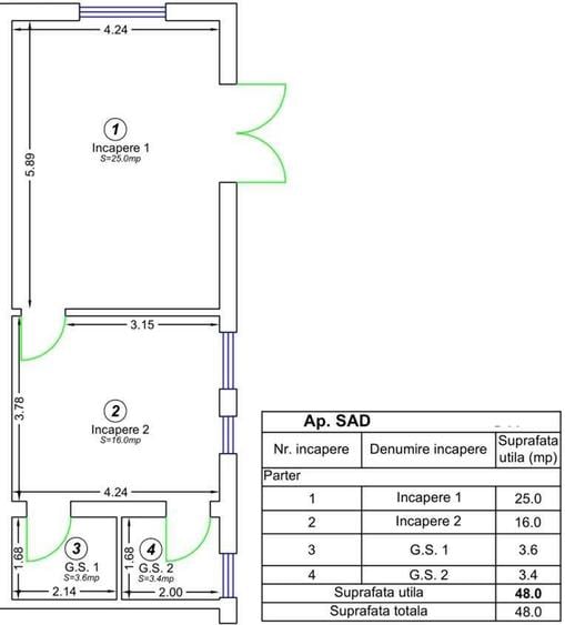 Spațiu comercial, de 48 mp, în Aradului