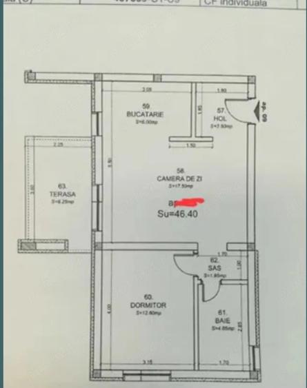 Apartament cu 2 camere semidecomandat în Dumbrăvița