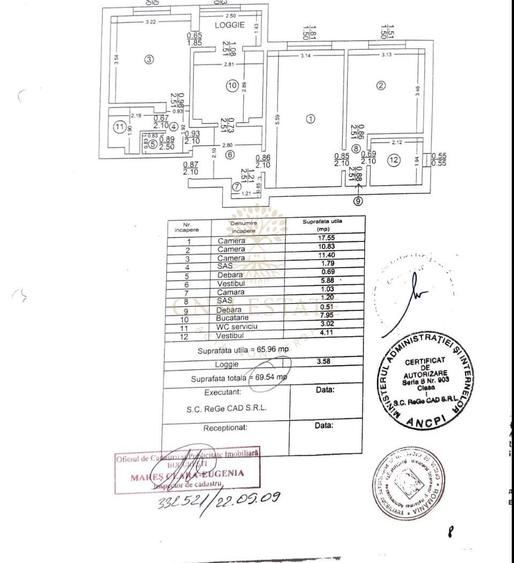 Apartament cu 3 camere semidecomandat în Titan