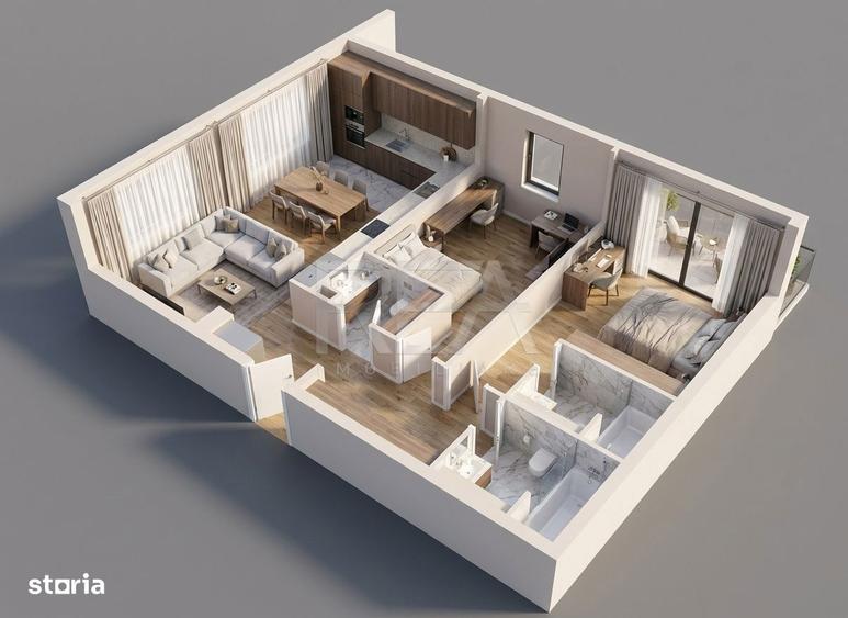 Apartament cu 3 camere decomandat în Ferdinand