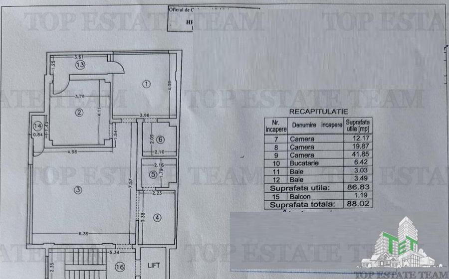Apartament cu 3 camere decomandat, mobilat în Kiseleff