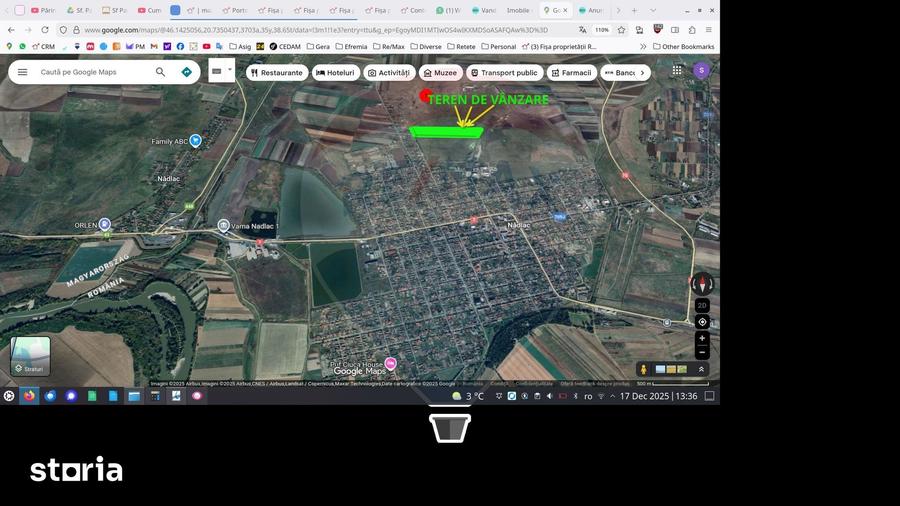 Teren de 46600 mp, în Central