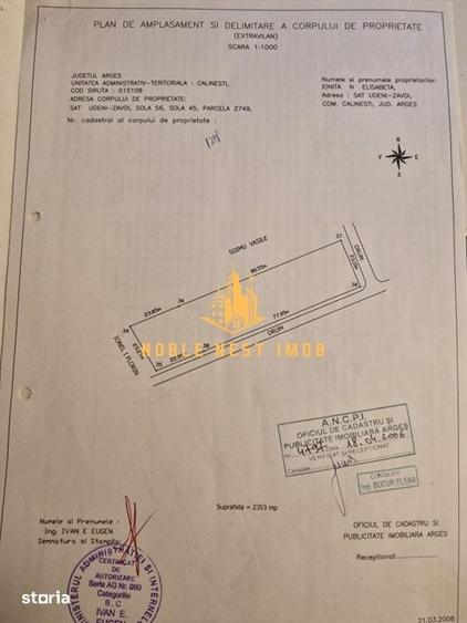 Teren de 2353 mp, în Călinești