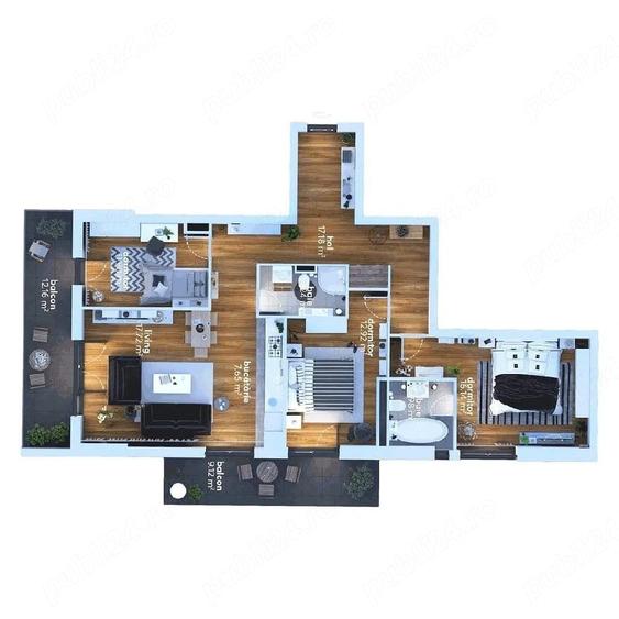 Apartament cu 4 camere decomandat în 13 Septembrie