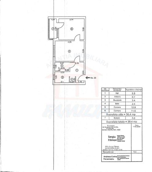 Apartament cu 2 camere semidecomandat în Micro 19