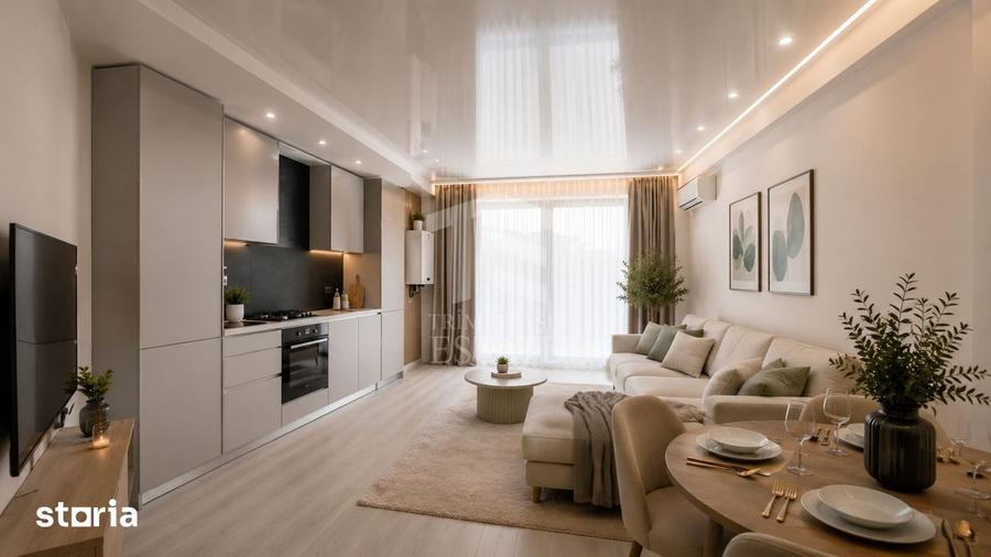 Apartament cu 2 camere, mobilat în Nord
