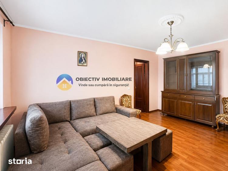 Apartament cu 3 camere semidecomandat, mobilat în Est