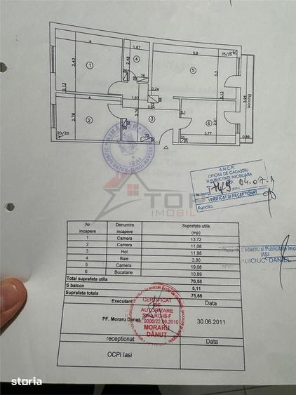 Apartament cu 3 camere decomandat în Lunca Cetățuii